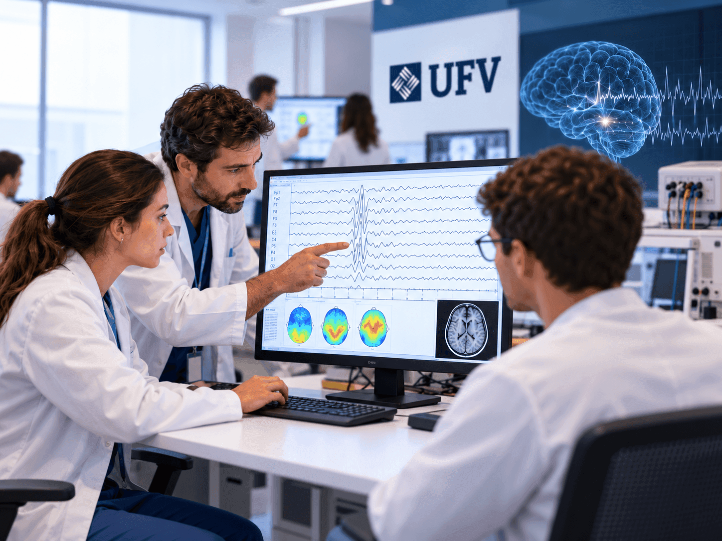 Universidades Privadas Madrid - UFV Madrid Análisis de EEG en laboratorio neurológico Universidades Privadas Madrid - UFV Madrid Estudiar en Universidad Privada Madrid