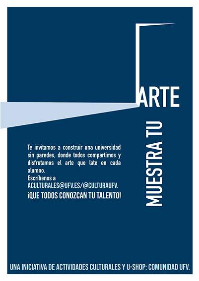 cartel ushop cultural muestra tu arte U Shop Cultural Estudiar en Universidad Privada Madrid