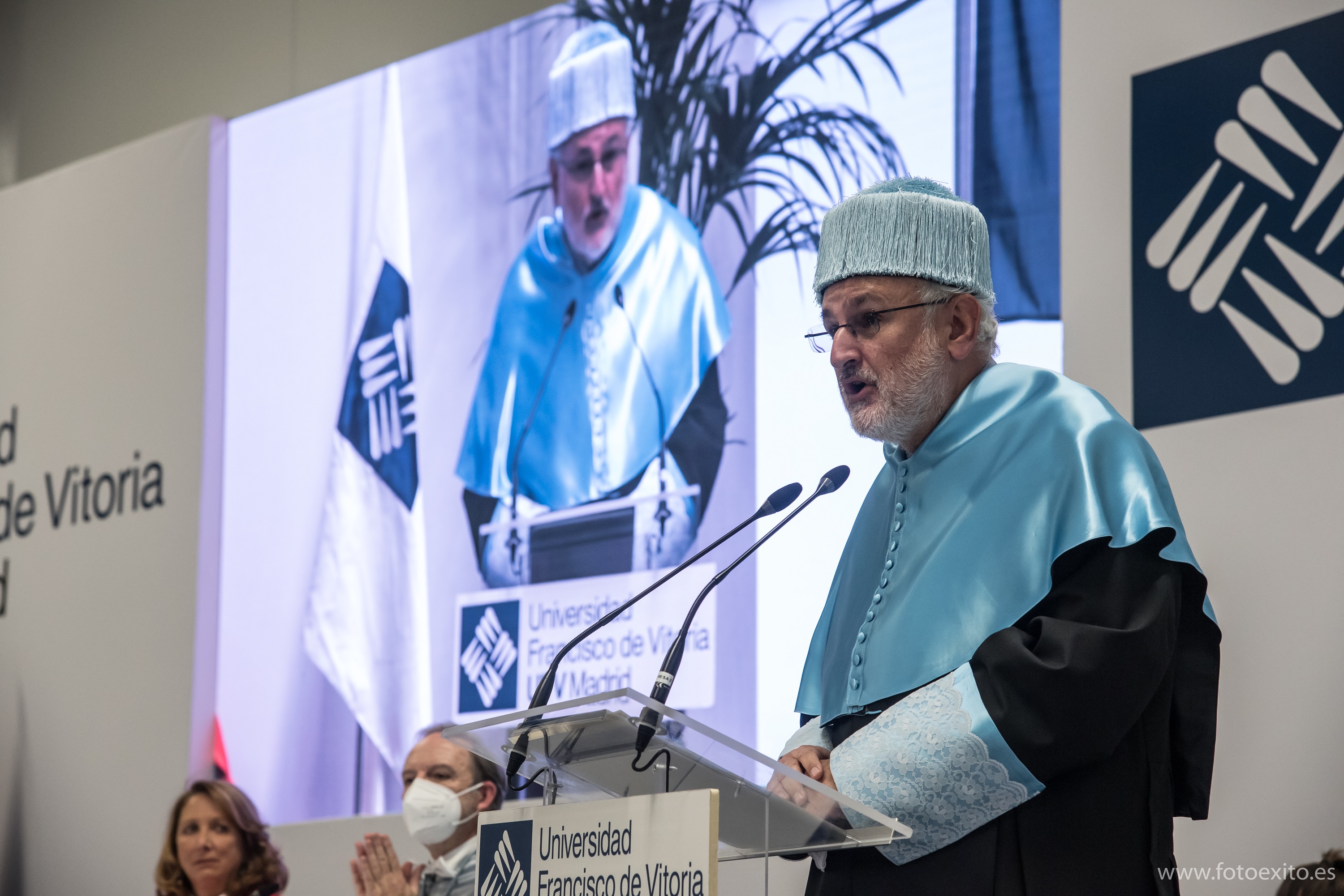 211025UFV 256 La Universidad Francisco de Vitoria inviste como doctores honoris causa a Kiko Argüello y al Rabino David Shlomo Rosen por poner en valor el diálogo judío y cristiano Estudiar en Universidad Privada Madrid