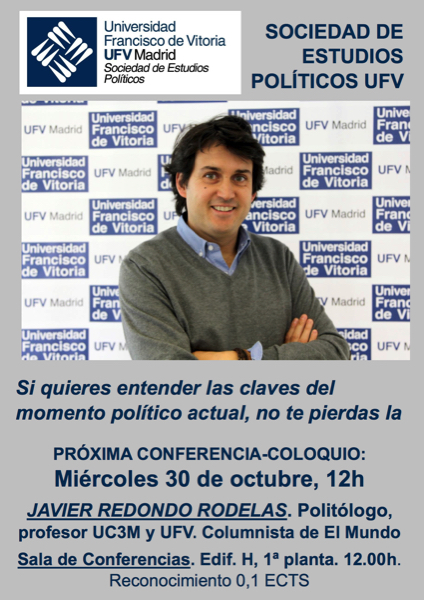 241019 21 Javier Redondo, politólogo y columnista de El Mundo, protagonista del próximo coloquio de la Sociedad de Estudios Políticos Estudiar en Universidad Privada Madrid