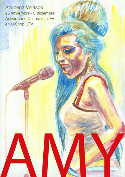 2711 1 Azucena Velasco, alumna de Bellas Artes UFV, expone su colección sobre Amy Winehouse en la U Shop Estudiar en Universidad Privada Madrid