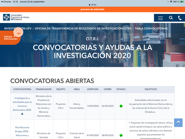 409735F8 5869 4090 B273 5280568C719E La OTRI presenta una Web repositorio de convocatorias y ayudas a la investigación Estudiar en Universidad Privada Madrid