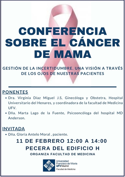 CONFERENCIA SOBRE EL CANCER DE MAMA 1 page 0001 1 La Facultad de Medicina UFV organiza una conferencia sobre el cáncer de mama| Noticias de Actualidad UFV Estudiar en Universidad Privada Madrid