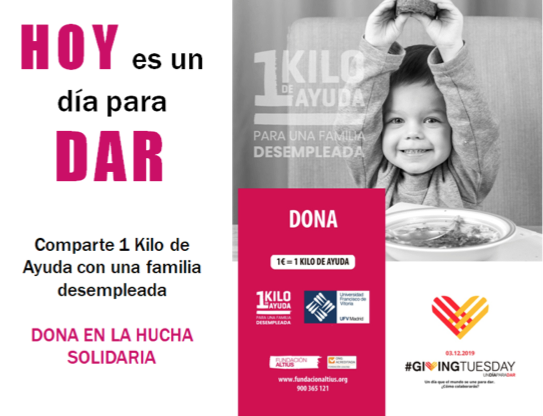 Captura de pantalla 2019 11 29 a las 13.41.08 La UFV se suma al Giving Tuesday de la mano de la Fundación Altius Estudiar en Universidad Privada Madrid