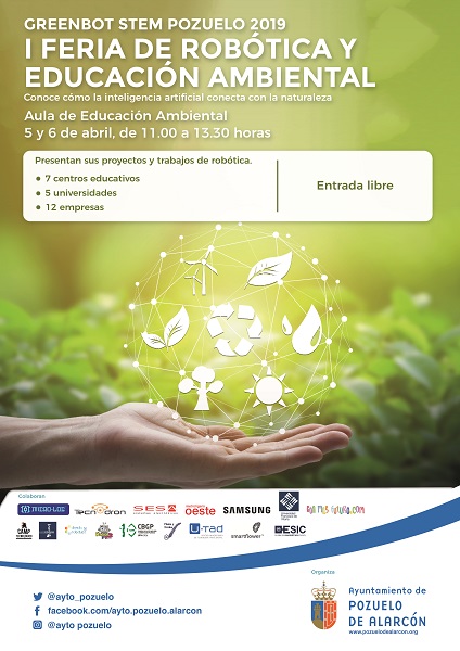 Cartel Feria Robotica Pozuelo de Alarcón celebra este fin de semana la Feria de Robótica y Educación Ambiental para centros educativos y familias Estudiar en Universidad Privada Madrid