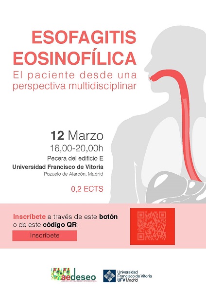 Cartel final boton La UFV organiza una jornada sobre Esofagitis Eosinofílica Estudiar en Universidad Privada Madrid