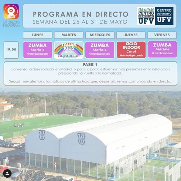 Centro Deportivo Conoce la parrilla de actividades online que organiza el Centro Deportivo para esta semana Estudiar en Universidad Privada Madrid