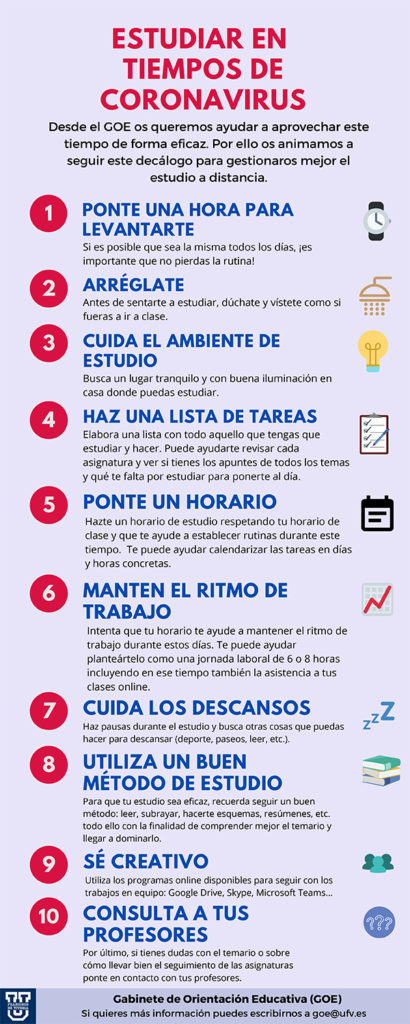 Estudiar en tiempos de coronavirus 410x1024 Estudiar en tiempos de Coronavirus: 10 consejos para los alumnos Estudiar en Universidad Privada Madrid