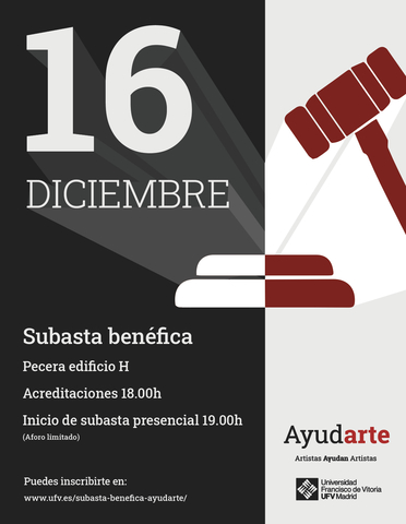 F62270E6 6739 442D B8AC DA495B24114D La Universidad Francisco de Vitoria organiza el 16 de diciembre la subasta benéfica AyudARTE para crear una bolsa de becas para los alumnos afectados por la COVID 19 Estudiar en Universidad Privada Madrid