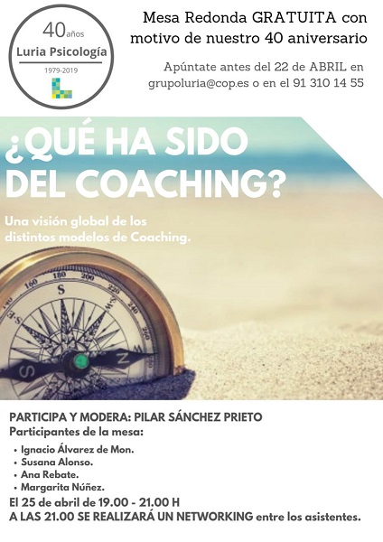 Mesa Redonda COACHING PS 25 abril 2019 SUSANA ALONSO Susana Alonso participa en la Mesa Redonda “¿Qué ha sido del COACHING? Una visión global de los distintos modelos Estudiar en Universidad Privada Madrid