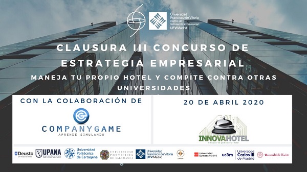 concurso estrategia empresarial Clausura del III Concurso de Dirección Estratégica Empresarial del Centro de Simulación Empresarial Estudiar en Universidad Privada Madrid