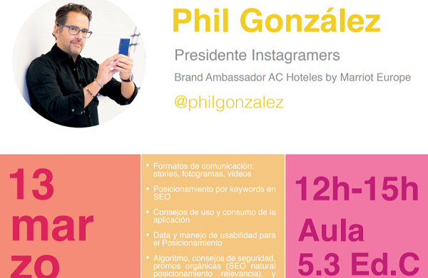 d2a9354a e698 4105 add6 68d494172bc2 Phil González, creador de la comunidad Instagramers, visita la UFV Estudiar en Universidad Privada Madrid