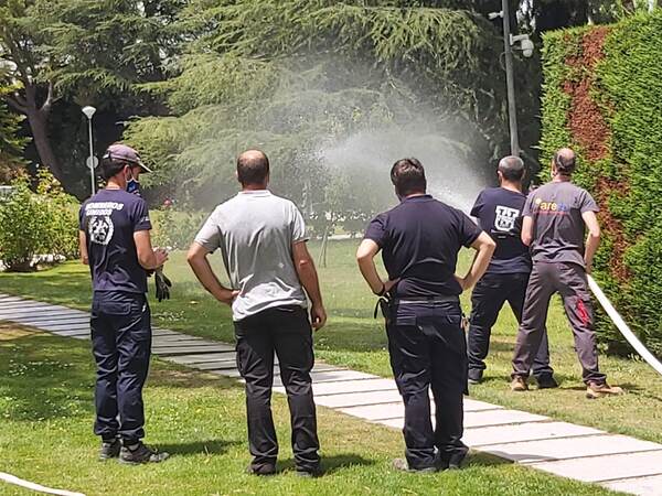 incendios 1 Los equipos de Emergencias UFV reciben la formación práctica de extinción de incendios en el campus Estudiar en Universidad Privada Madrid