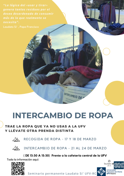 intercambio de ropa 2 1 El Seminario Permanente Laudato Si UFV RC organiza un mercadillo de intercambio de ropa | Noticias de Actualidad UFV Estudiar en Universidad Privada Madrid