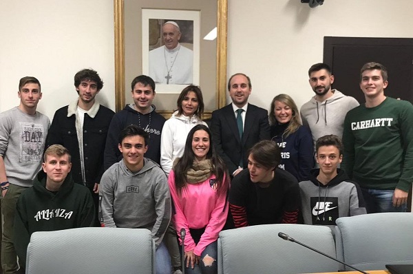 unnamed 1 Los alumnos de CAFYD visitan la Oficina Iglesia y Deporte del Vaticano Estudiar en Universidad Privada Madrid