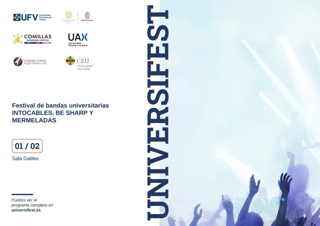 CARTEL GENERAL UNIVERSIFEST 2024 1024x724 La UFV, junto a otras universidades madrileñas, participa en el festival de música Universifest | Noticias de Actualidad UFV Estudiar en Universidad Privada Madrid