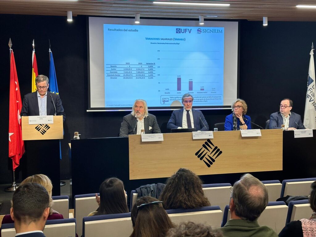 %name Se presenta el análisis comparativo de las retribuciones en los despachos de abogados en España a nivel sectorial ralizado por Signium en colaboración con la UFV | Noticias de Actualidad UFV Estudiar en Universidad Privada Madrid