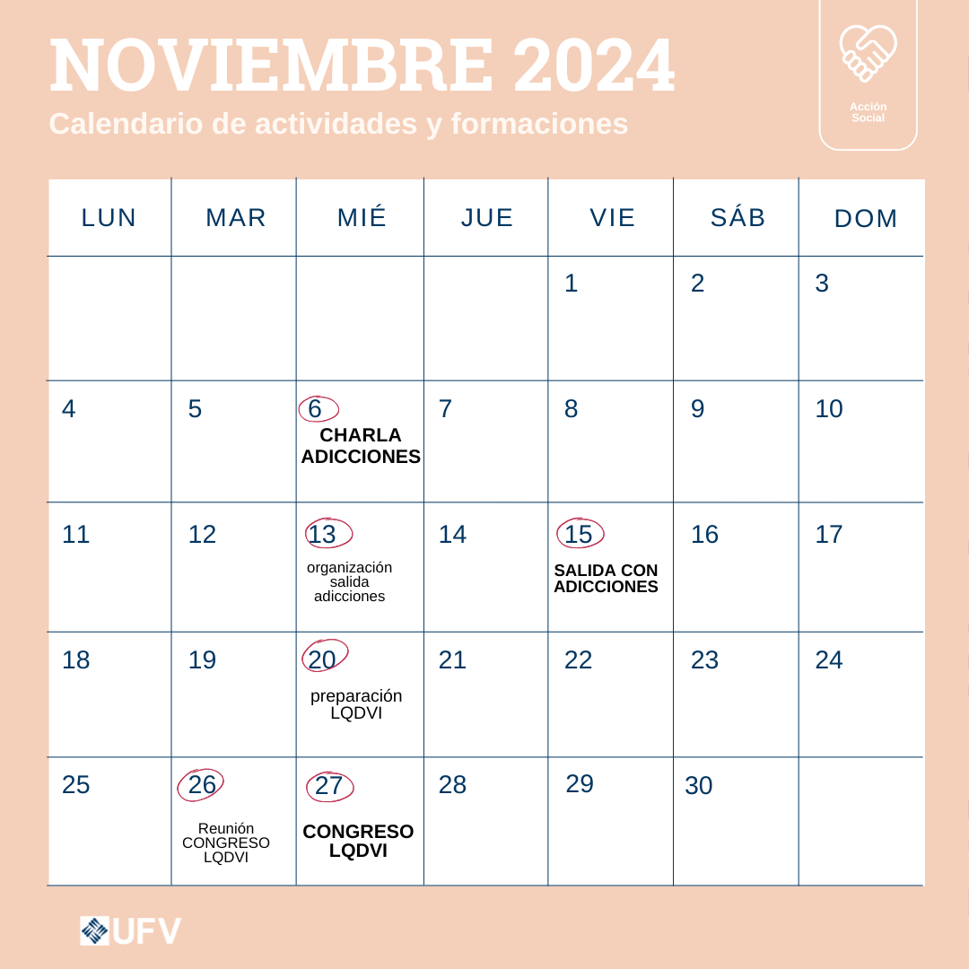 CALENDARIO curso 2425 11 VAS Estudiar en Universidad Privada Madrid